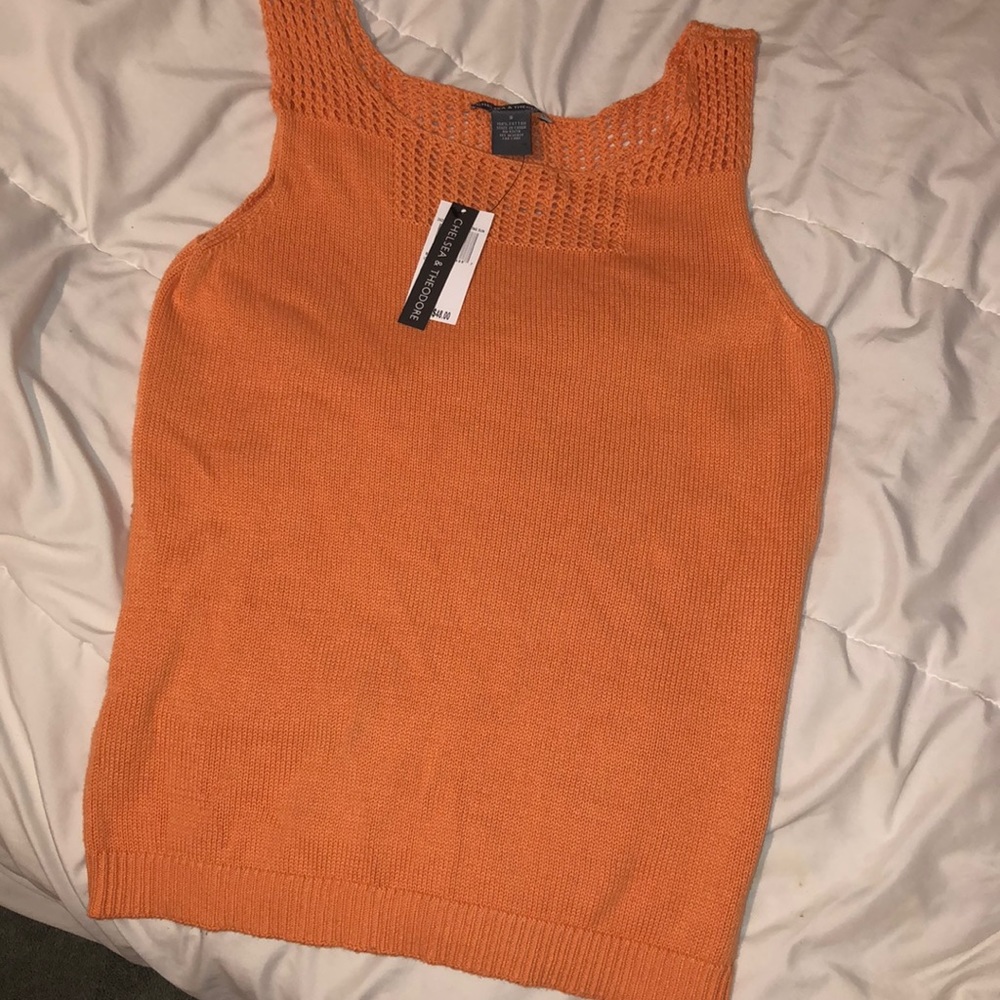 Orange Knit Tank